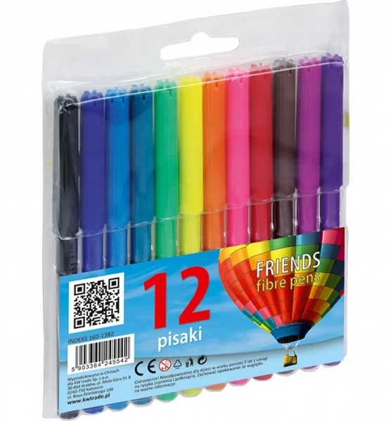

Pisaki Friends fibre pens, (160-1382)