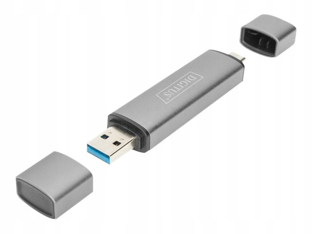Digitus Podwójny czytnik kart Hub Usb-c Usb 3.0, Otg Digitus Czytnik