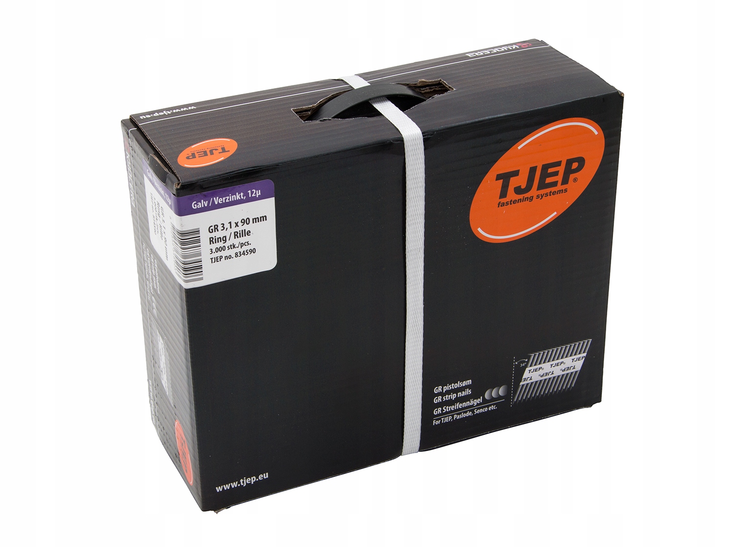 GWOŹDZIE ŁĄCZONE PAPIEREM TJEP 3,1X90 RING OCYNK