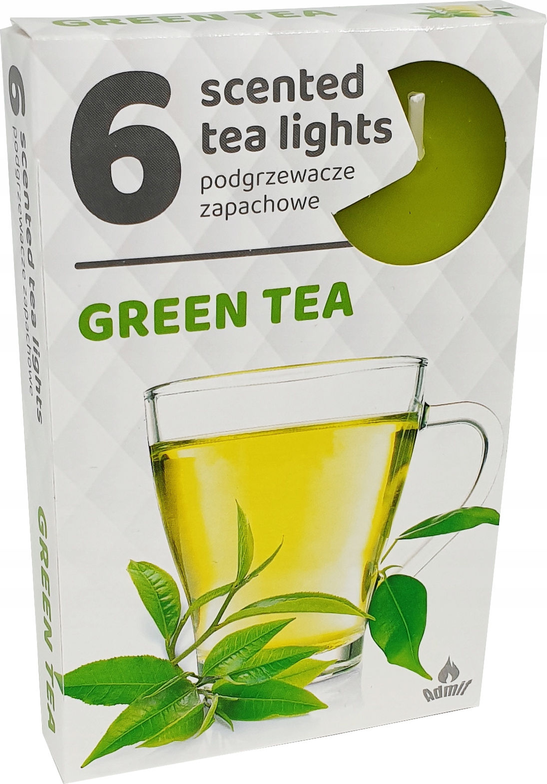 Podgrzewacze zapachowe 6 sztuk, zapach ZIELONA HERBATA