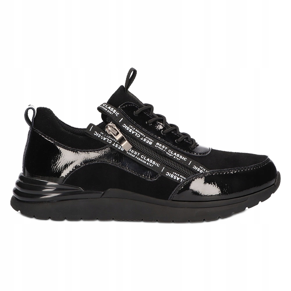 

Skórzane sneakersy czarne r.38