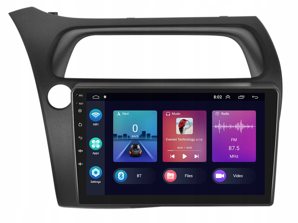 Podofo 2DIN autorádio PEV16 Android, Honda Civic 8G