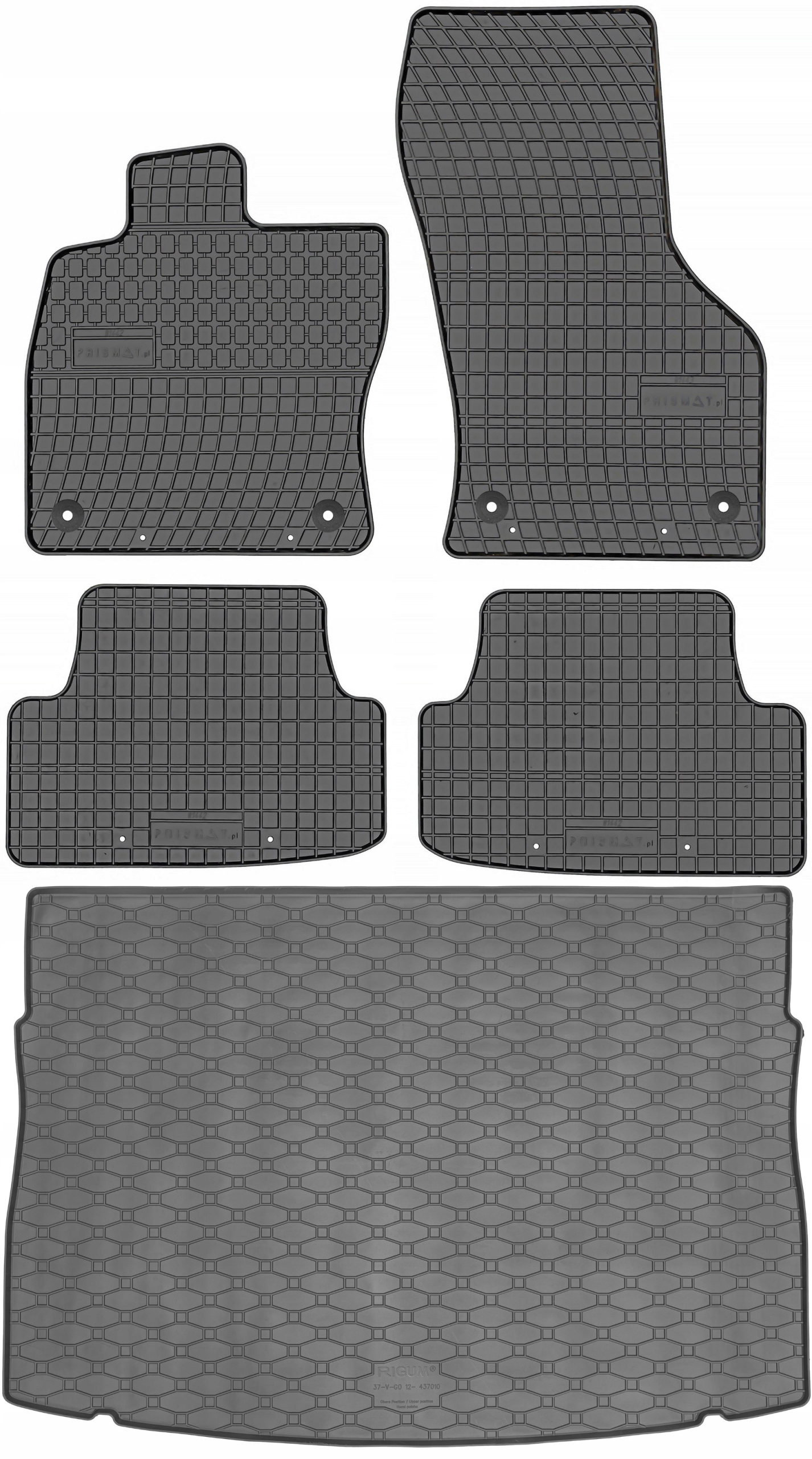 Vw Golf VII Hatchback 2012-2019 Sada Koberce batožinový priestor