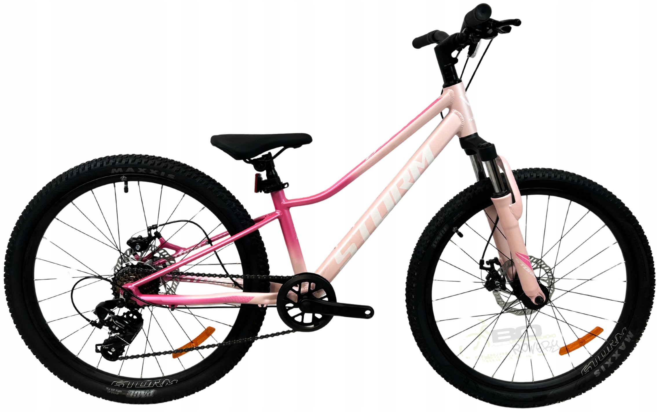 Rower Młodzieżowy 24 Storm Queen 2D rama 11 24 pudrowy róż róż 2026 1x7