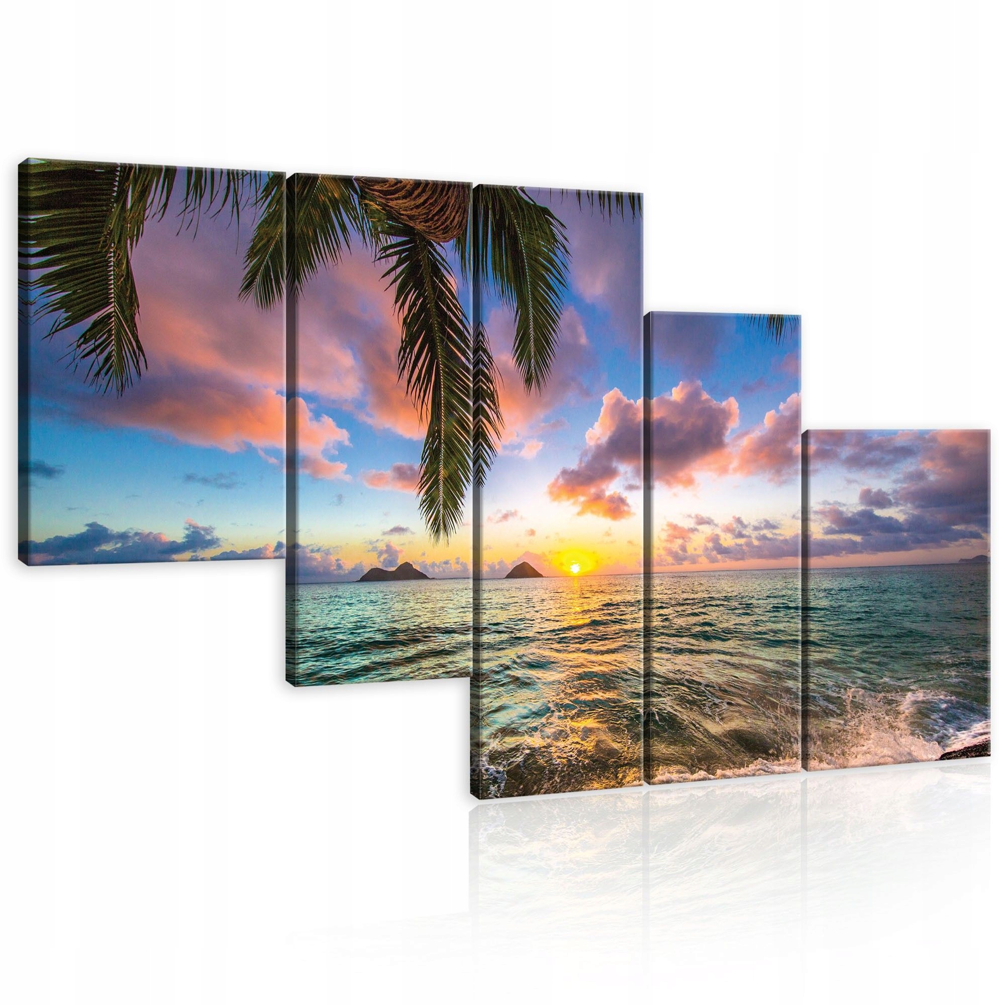 Obraz 170x100 Úsvit západ pláž oceán more trópy pokoj príroda krajina