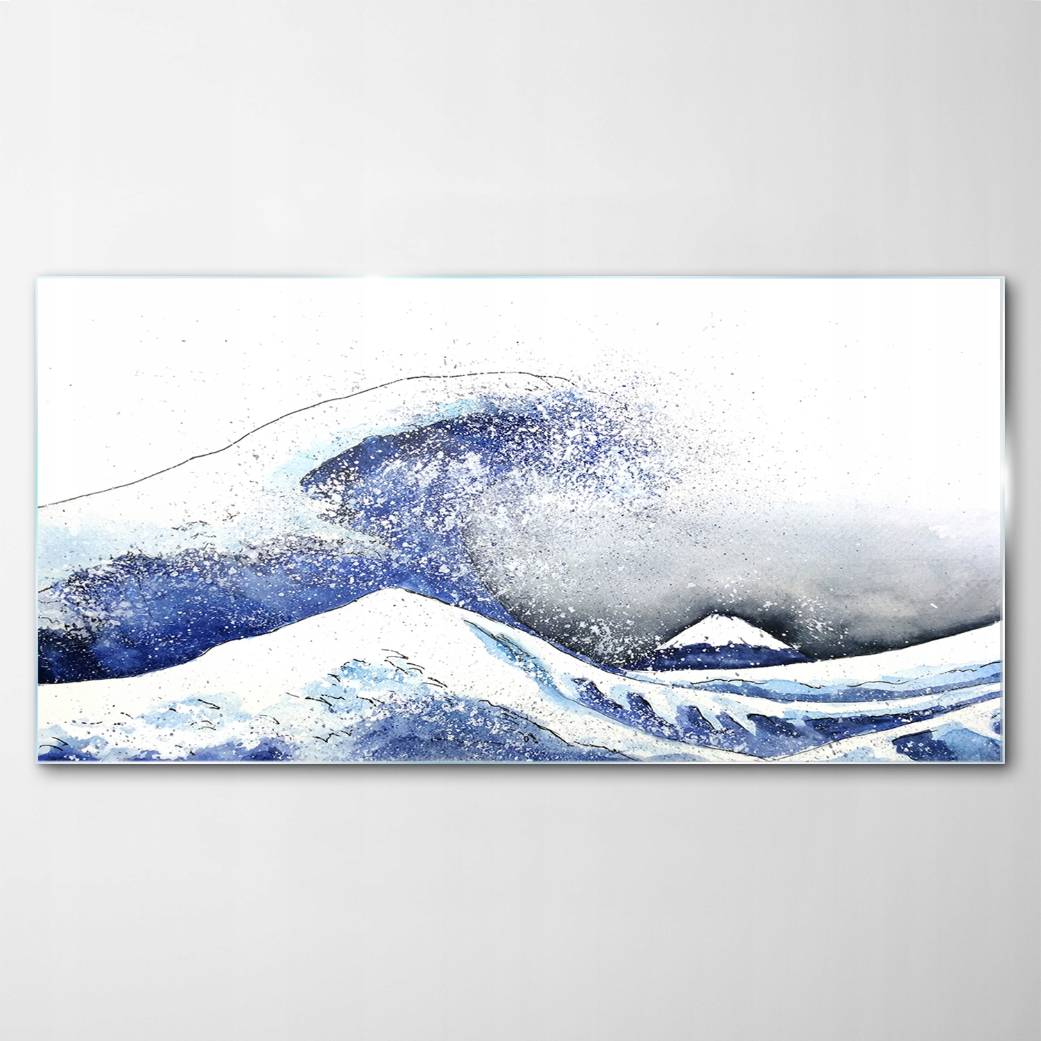 

Obraz Szklany Dekor Japonia Fala Akwarele 120x60