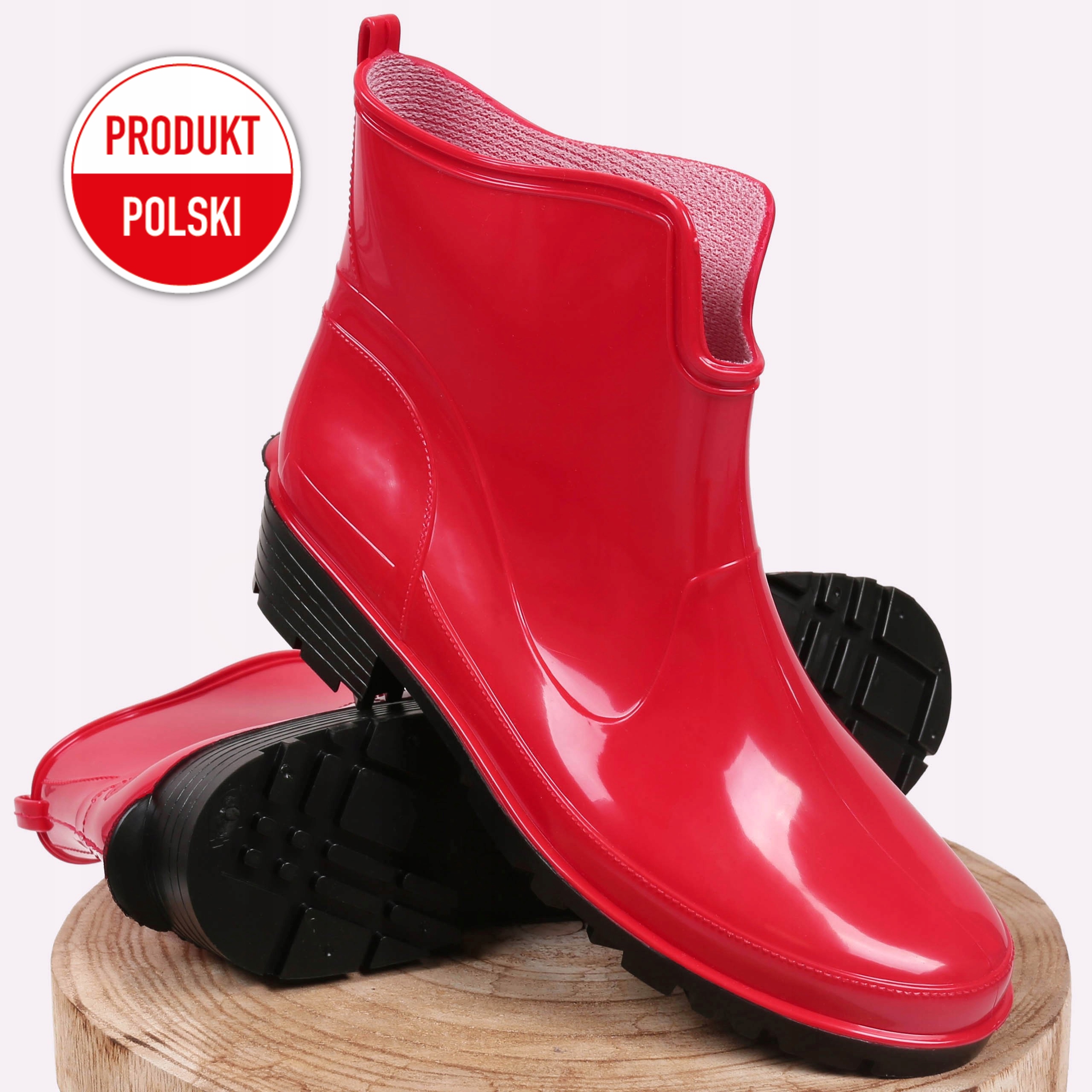 Czerwone, krótkie kalosze LEMIGO 41 EU Kod producenta ELKE_930_CZERWONY