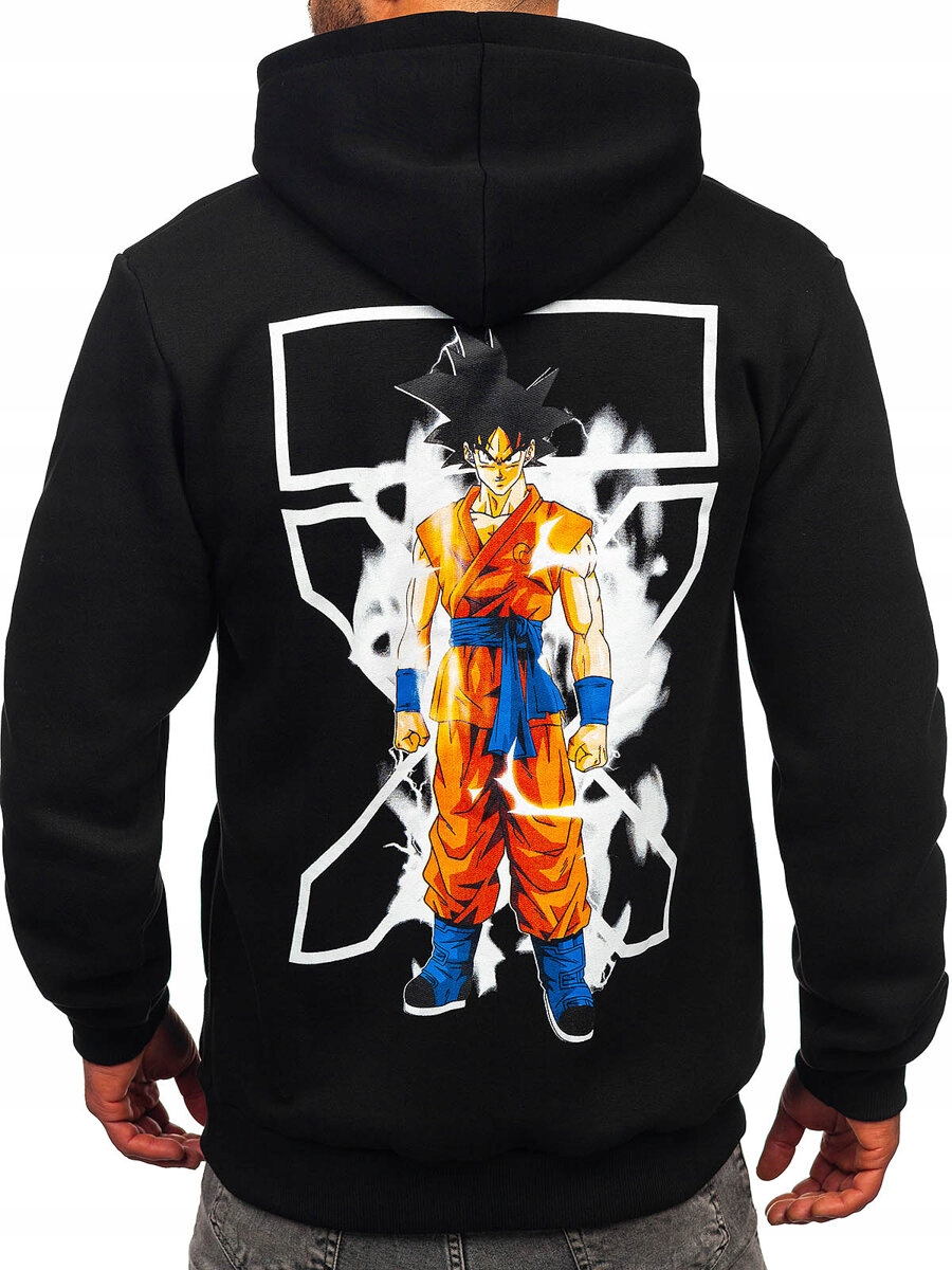 Pánská Mikina S Kapucí S Potiskem Černá 147049 VELIKOST_2XL