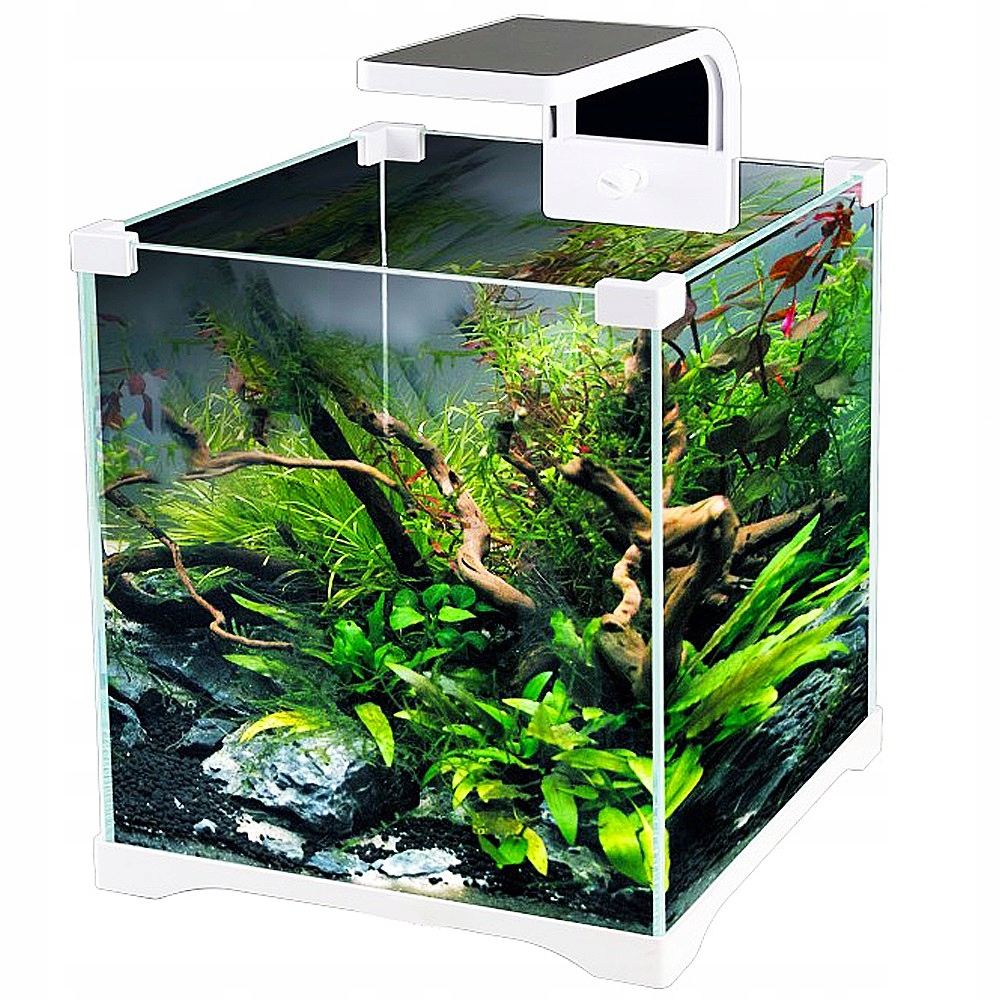 Małe Akwarium Krewetkarium Z Wyposażeniem Filtr Lampa Led 10L Zestaw