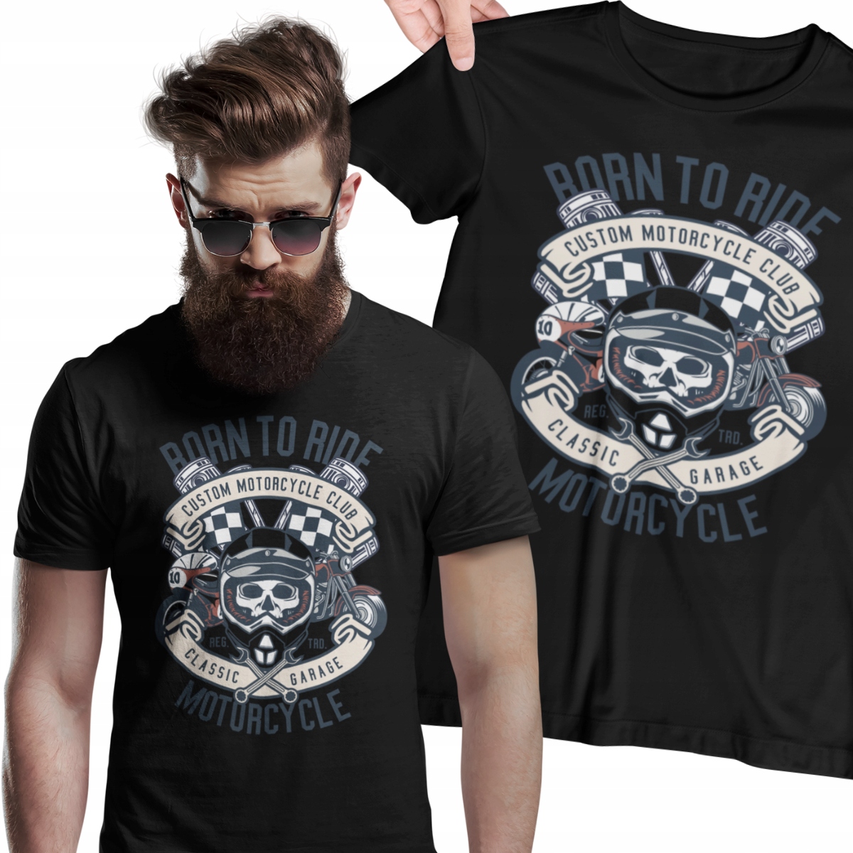 

Koszulka Motocyklowa Born To Ride Na Motor