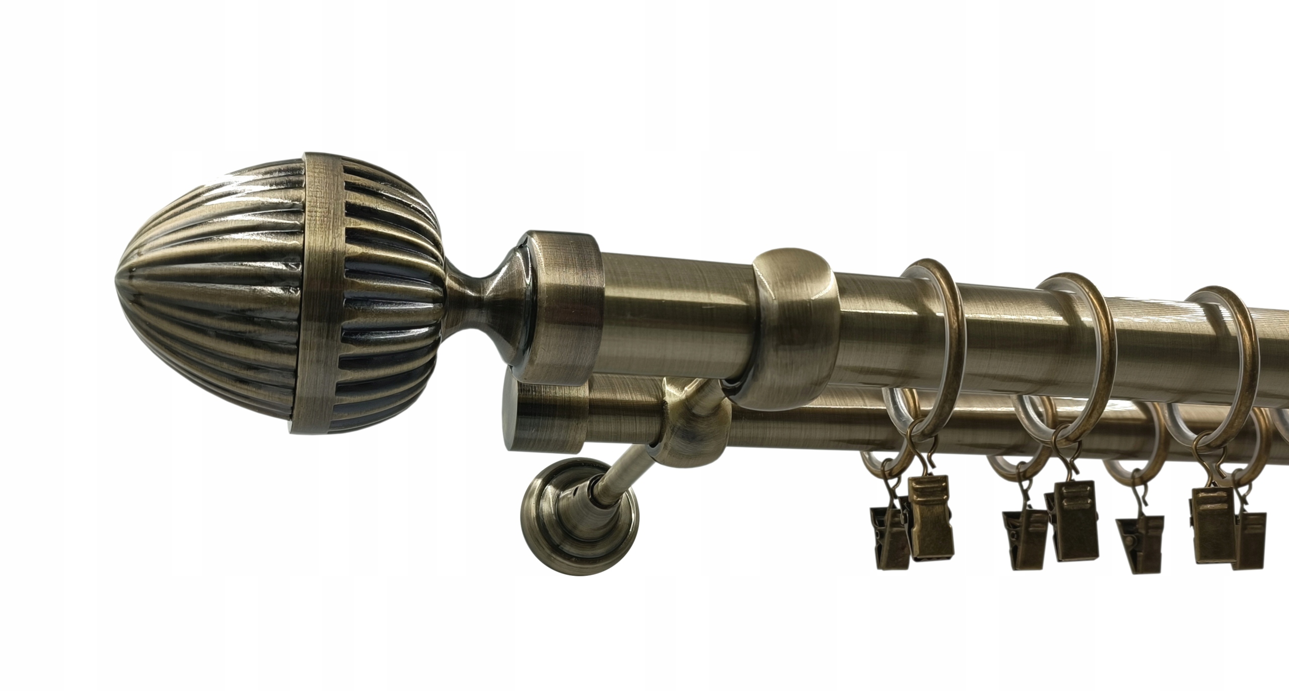 garnýž dvojitá 25+19 mm Zlato Antik 320 cm Milano