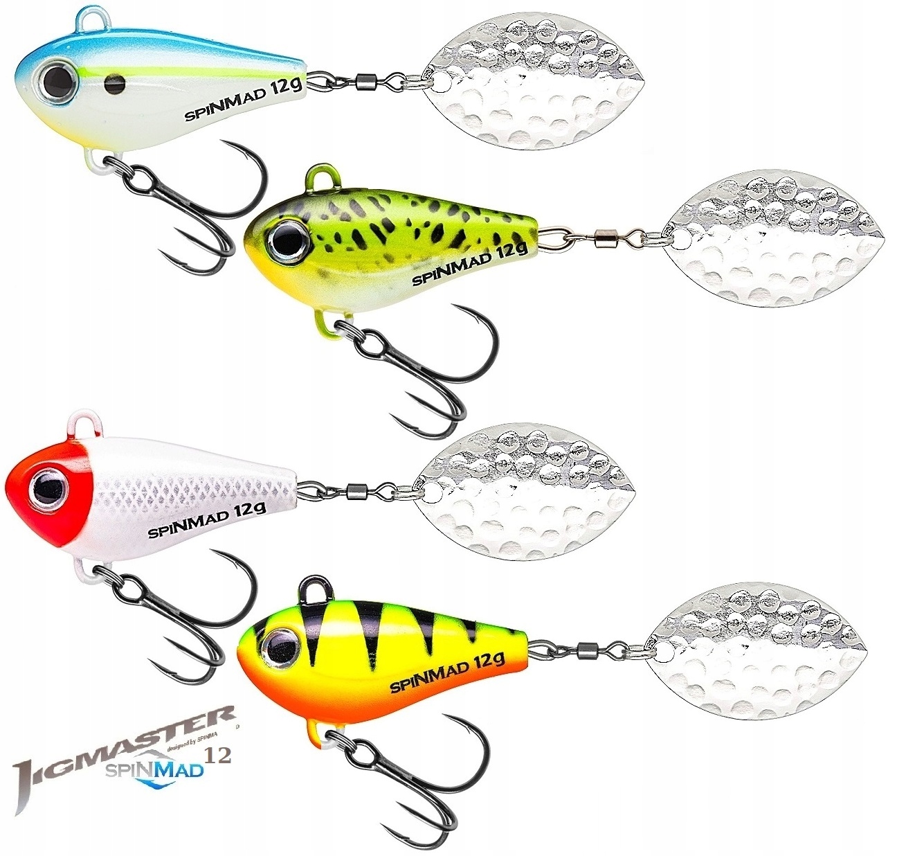 4 X Wirujący Ogonek Jig Master 12 gr s.B Na Szczupaki Klenie I Bolenie