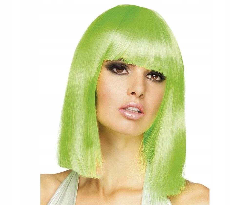 Doplňky Ke Karnevalovým Kostým Dětská Paruka pro tanec, neonově zeleň Porządna