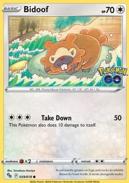 

Pokemon Go Bidoof 59/78