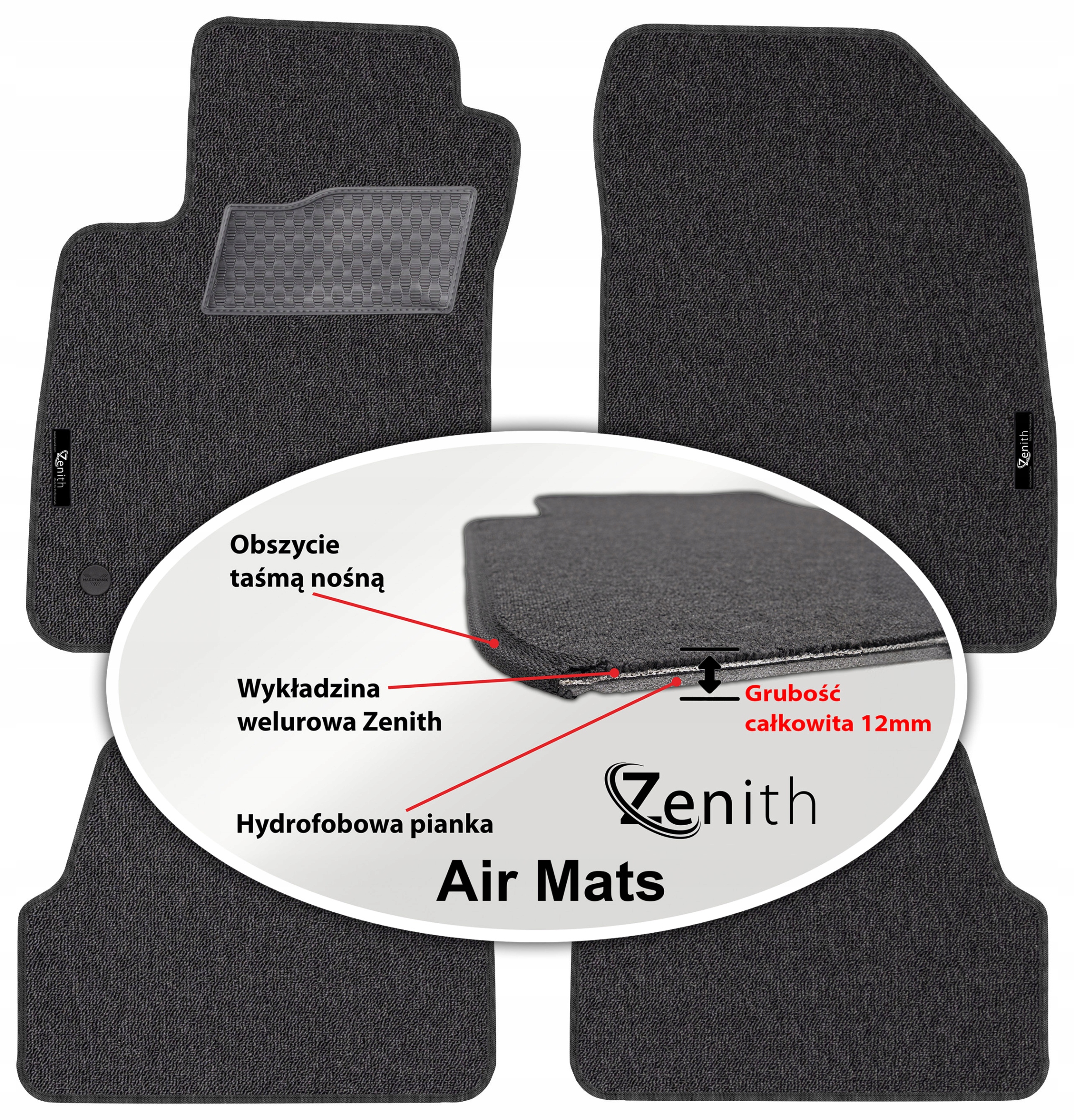 Opel Mokka 2012-2016 Velurové koberce do auta Zenith Air Mats