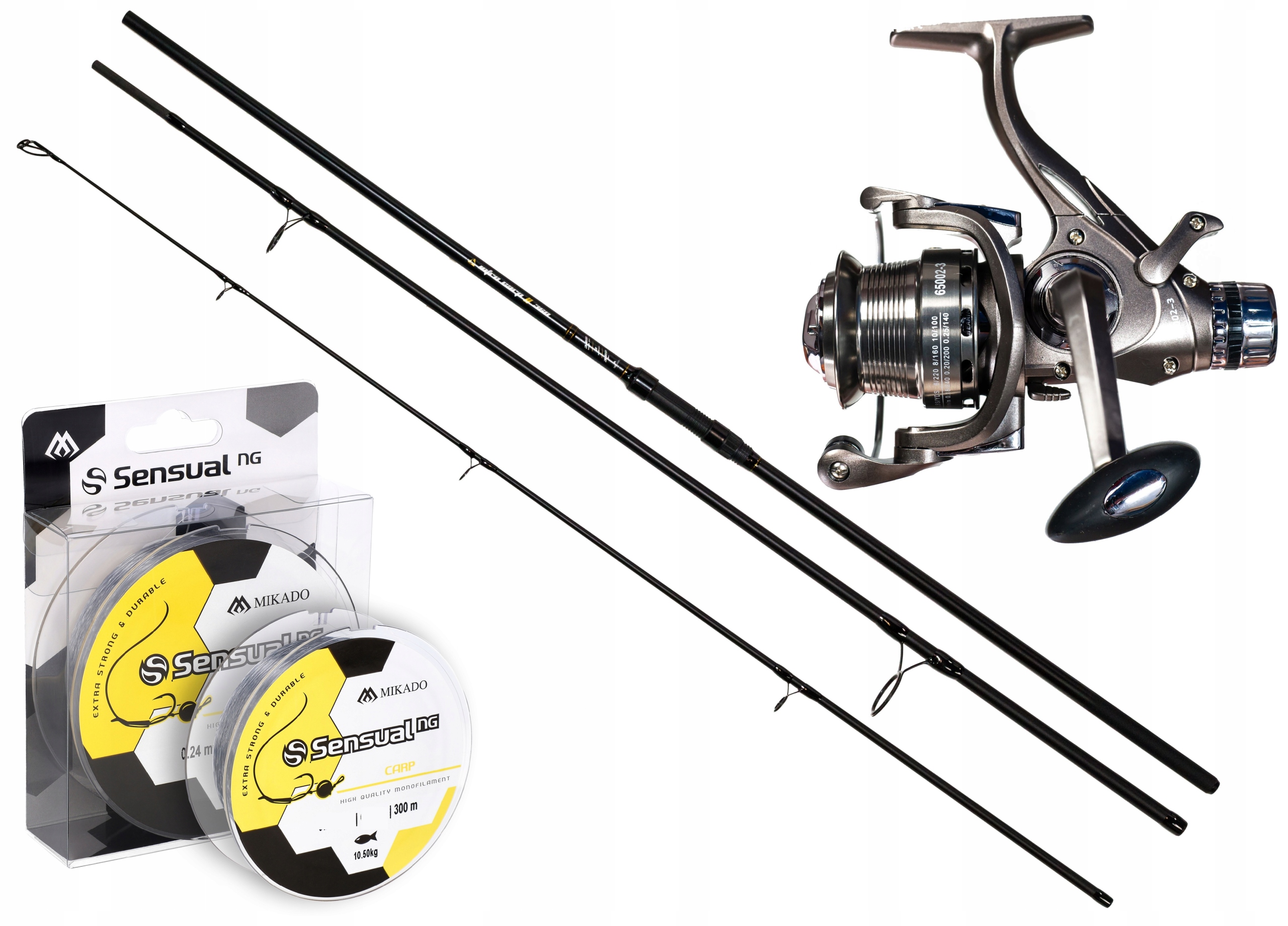 Zestaw Karpiowy Wędka Kołowrotek Żyłka Mikado