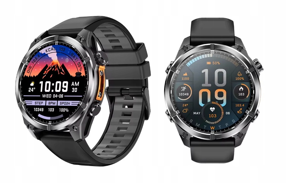 Smartwatch HD300 Amoled Hd, 47mm bateria 400 mAh Czarny pasek