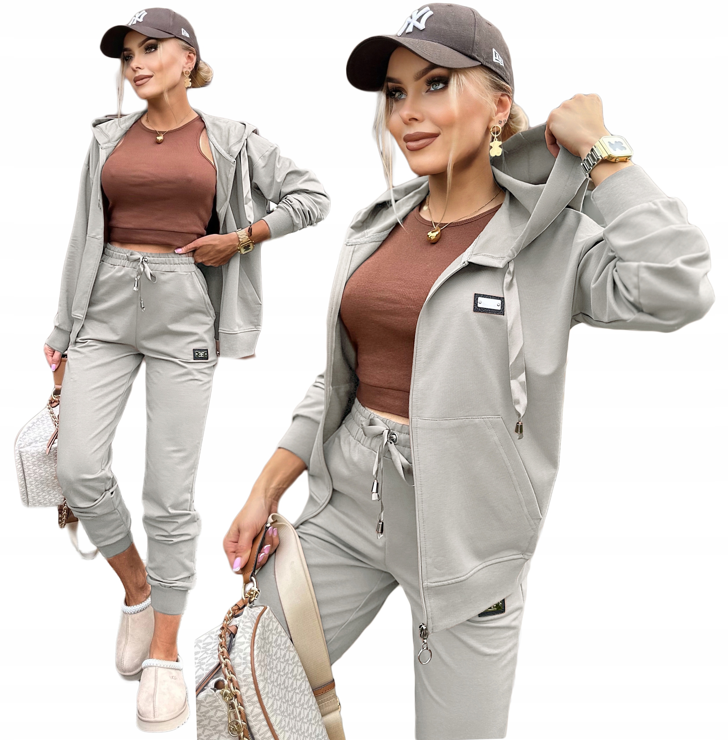 Dámská bavlněná tepláková souprava Teplákovka rozepínací mikina M Robin