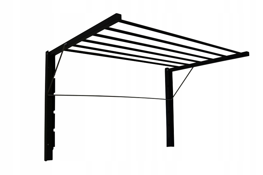 Levně Sušák na prádlo na balkon Majka černá 80 cm