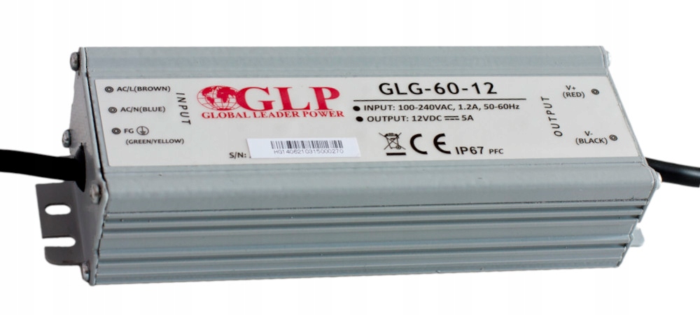 GLG-60-12, Napájecí zdroj, Napájecí zdroje Glp/glg, Glp spínaný napájecí zdroj Pfc 60W,