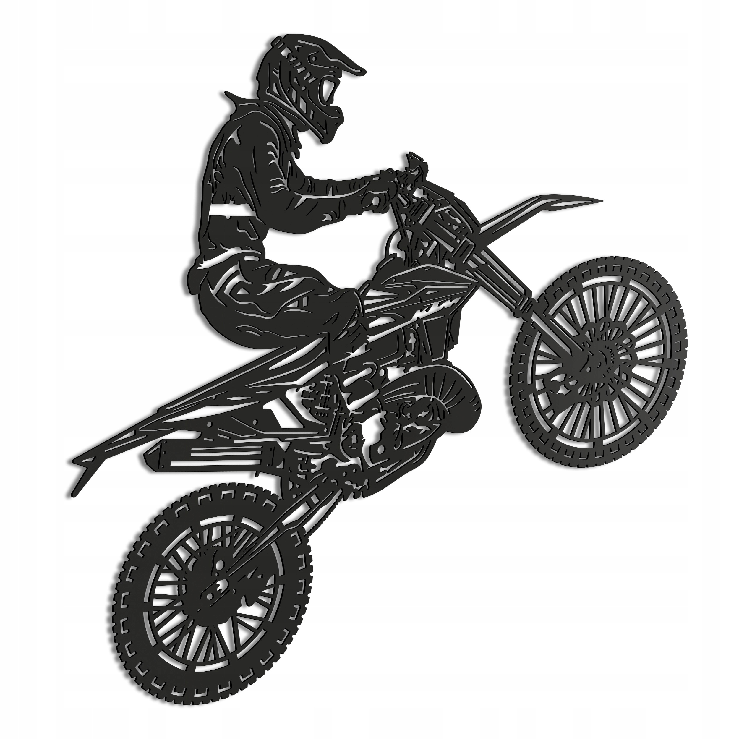 Dřevěný 3D obraz Motocross Nástěnná Dekorace Dárek
