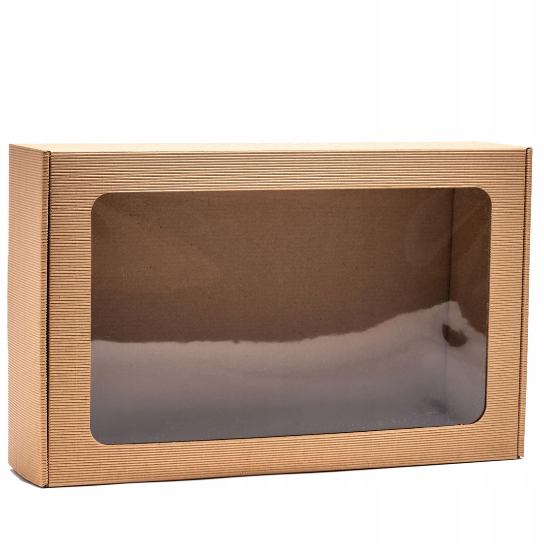 

Pudełko z okienkiem prążkowane 400x250x100
