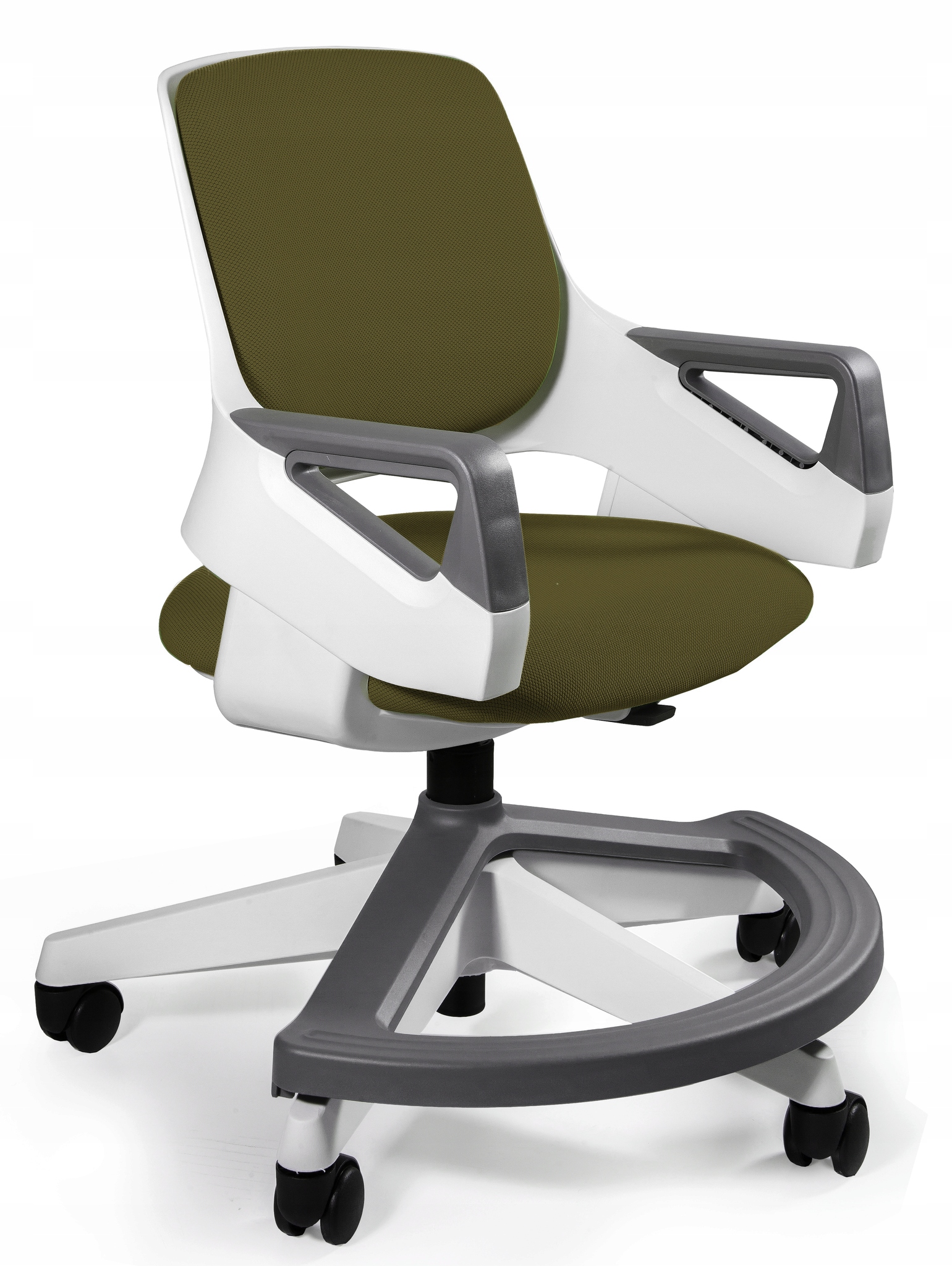 Ergonomiczny Fotel Dziecięcy Rookee Khaki Krzesło do Biurka Obrotowe