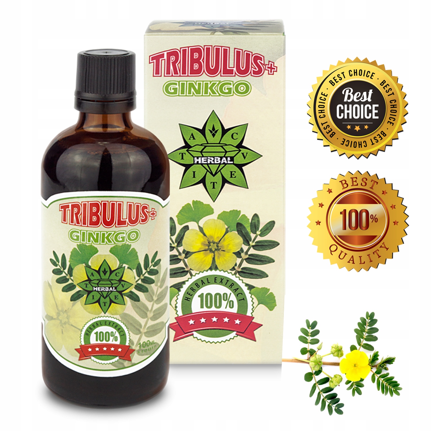 Tribulus terrestris Ginkgo Biloba Testosterone 12447354442 Allegro.pl