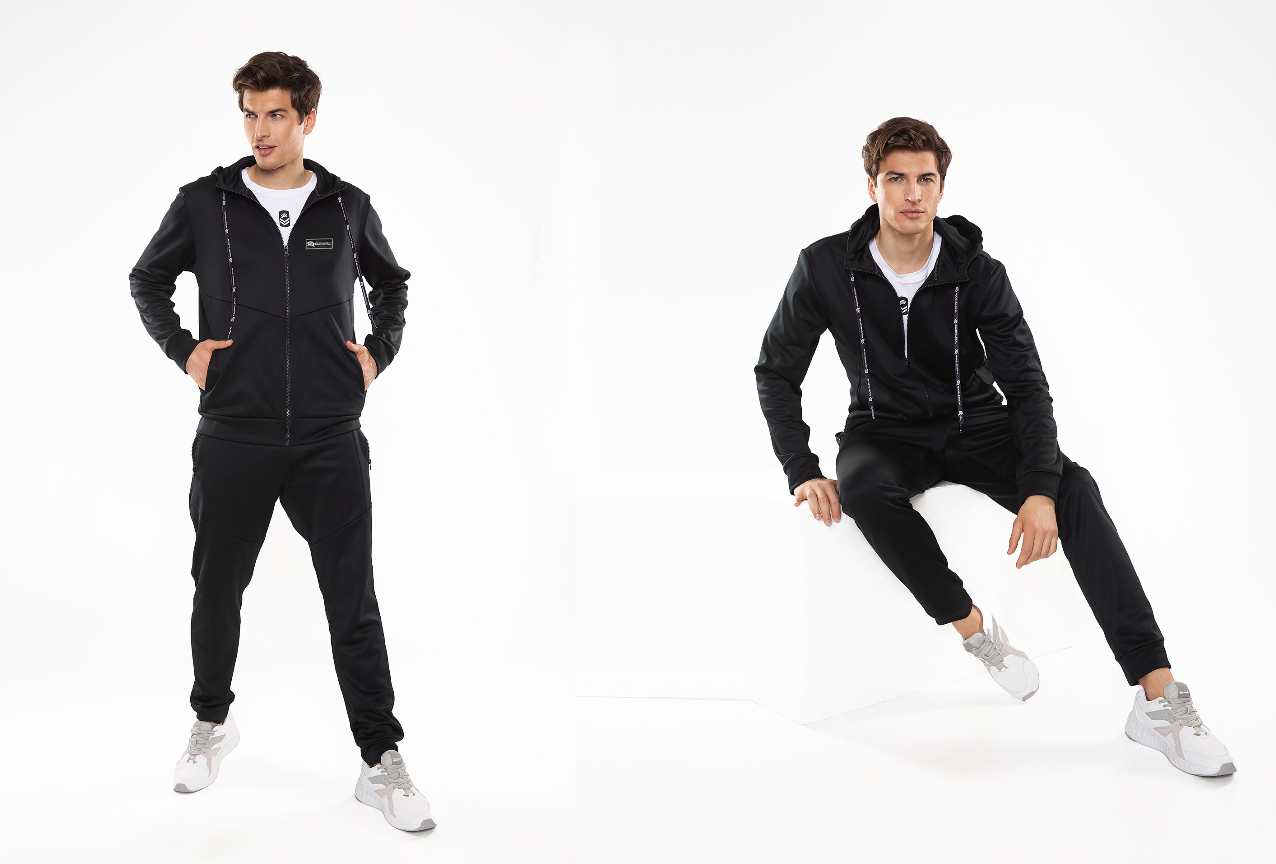 SPORTOWE SPODNIE DRESOWE SZYBKOSCHNĄCE NA TRENING ROUGH RADICAL Kolor czarny