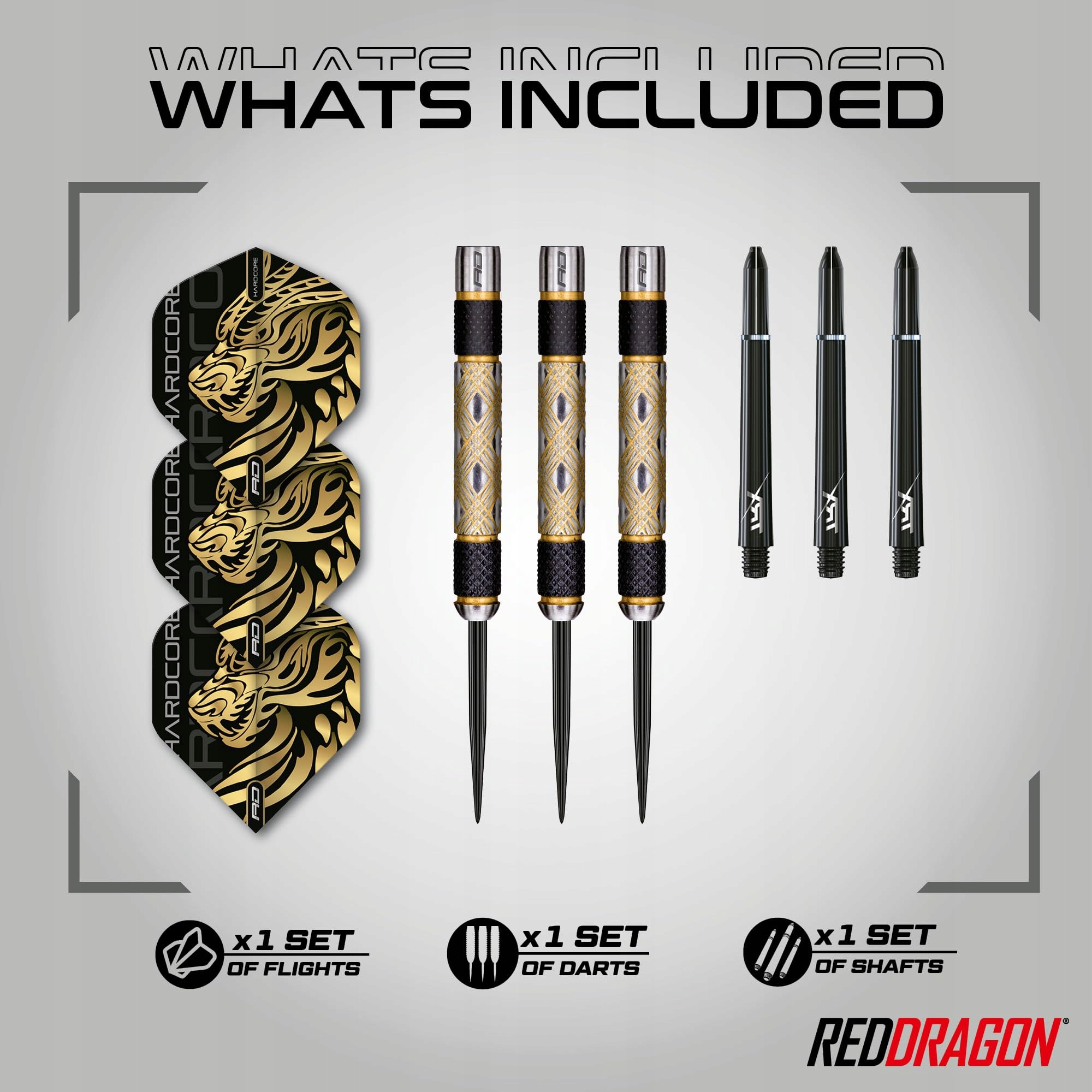 RED DRAGON Zestaw Rzutków 24g 85% Wolfram Lotki i Trzonki — miniatura 2