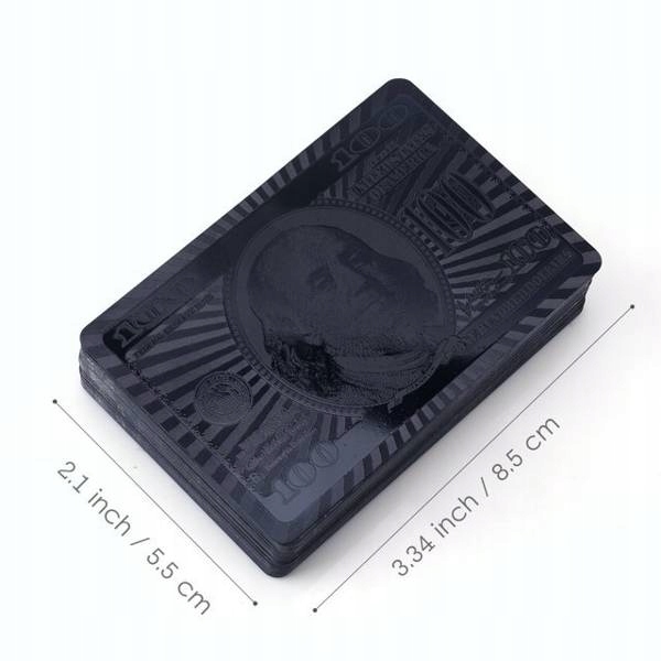 KARTY DO GRY Czarne Talia 54 szt. na Prezent Minimalna liczba graczy 2