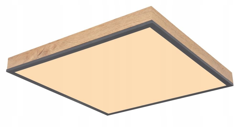 Led stropné svietidlo 24W Doro s imitáciou dreva a krytom z hliníka
