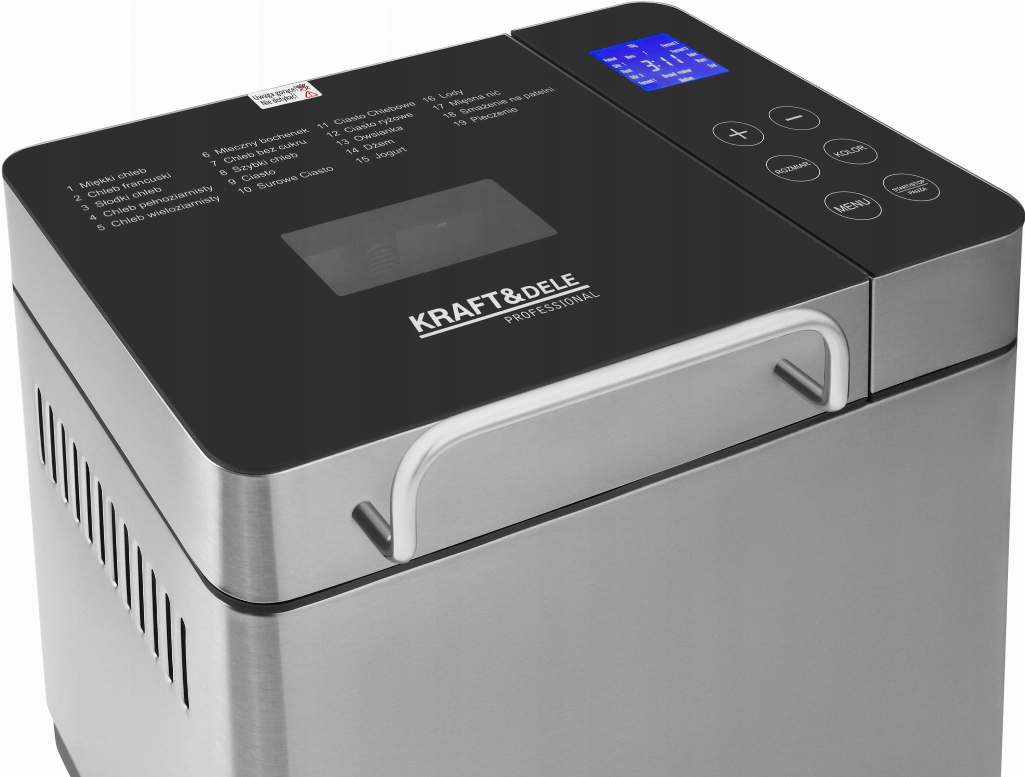 AUTOMĀTISKĀ MAIZES CEPŠANAS MAŠĪNA 19 PROGRAMMAS LCD 800 W 1000 G PIEDERUMI Modelis KD4220