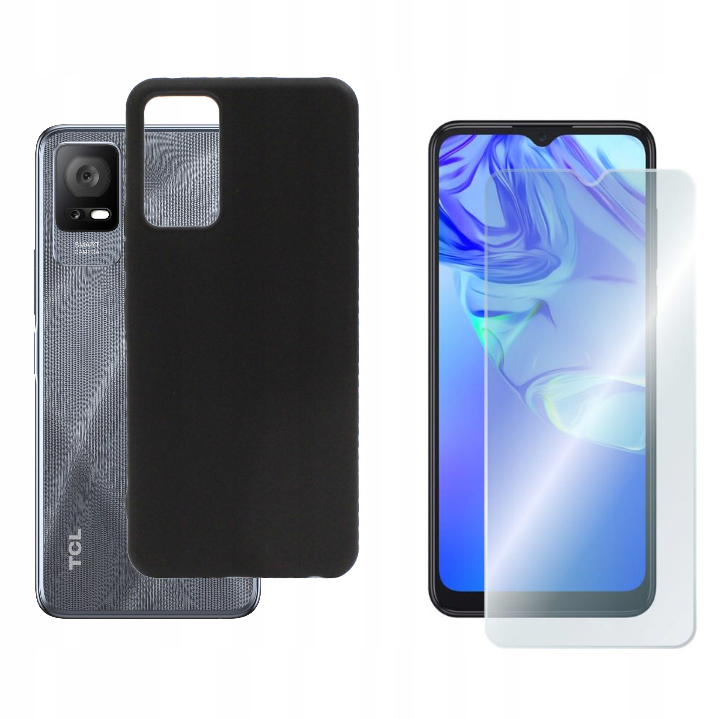 

Etui Jelly Case do Tcl 405 T506D czarne Matt+szkło