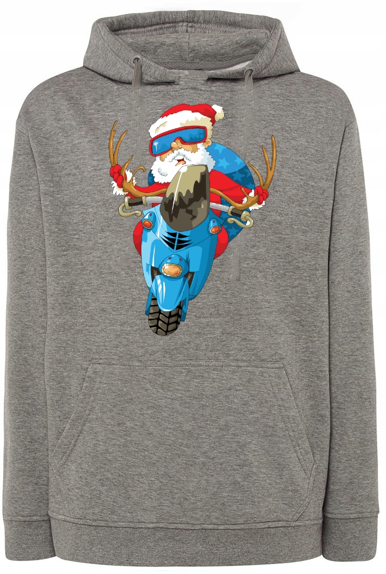 Pánská mikina s potiskem Mikuláš Motorkář vel. 5XL