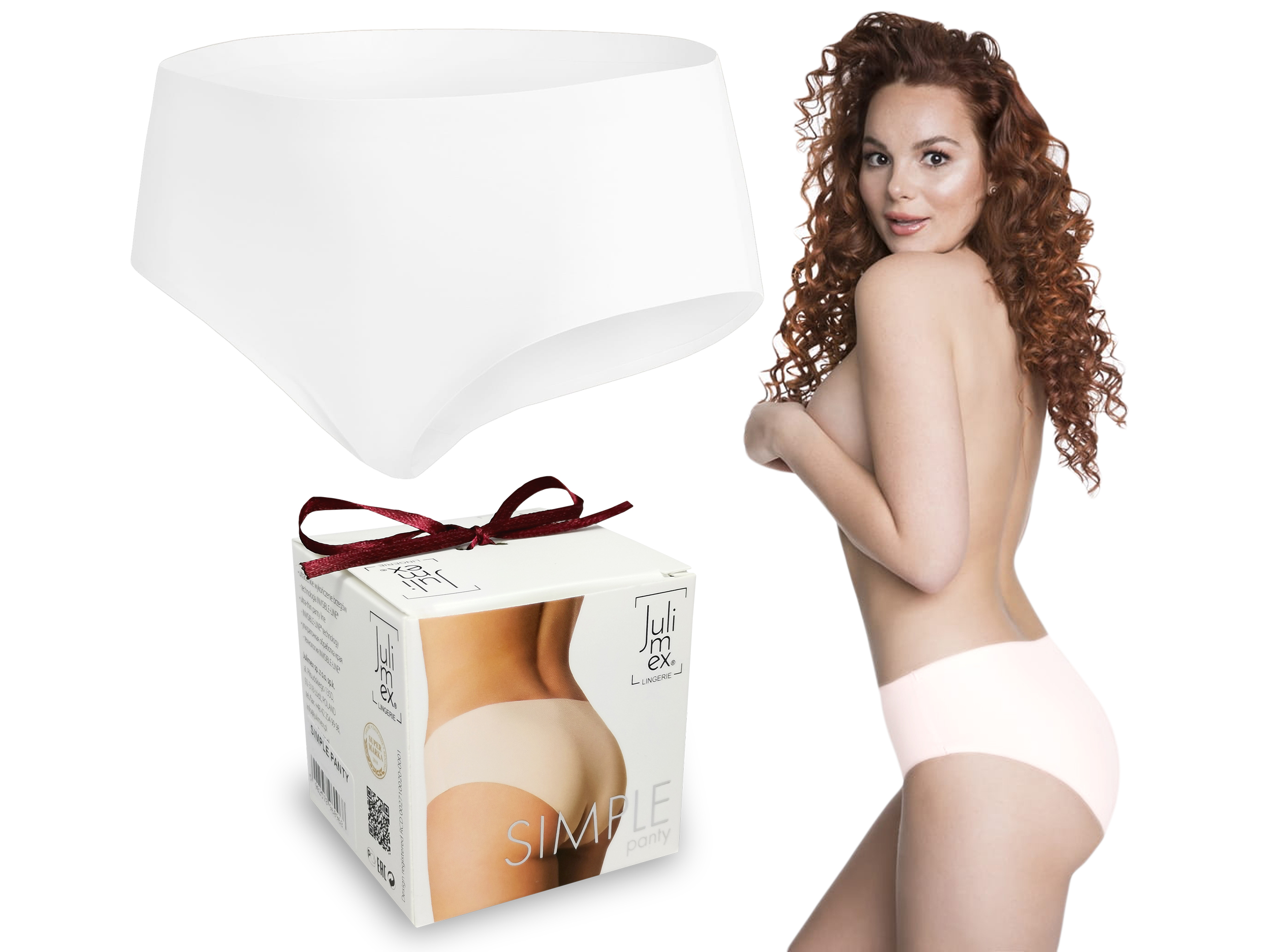 

Julimex Simple Bezszwowe Gładkie Figi Biały M