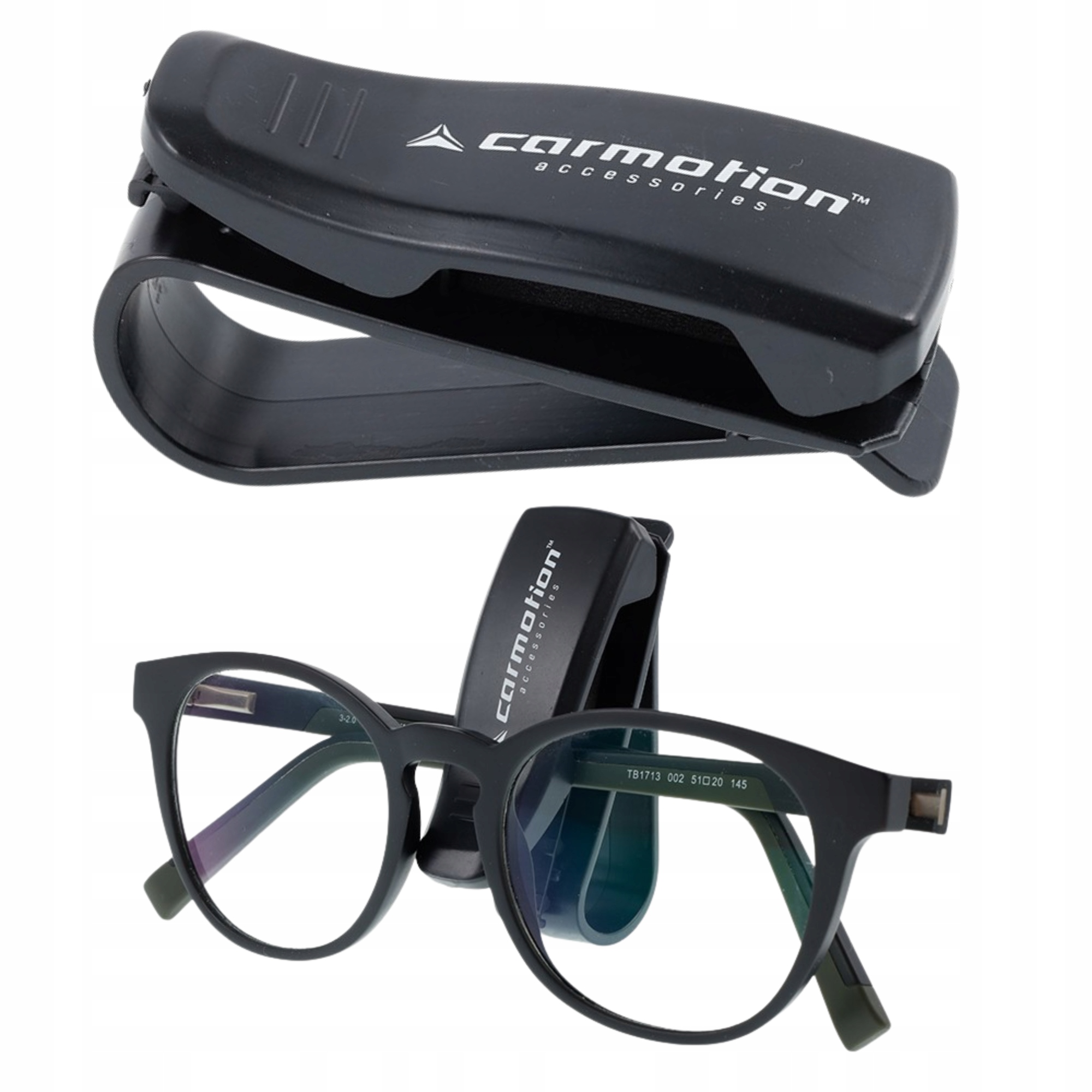 Uchwyt na okulary do samochodu klips samoprzylepny schowek auta Uniwersalny