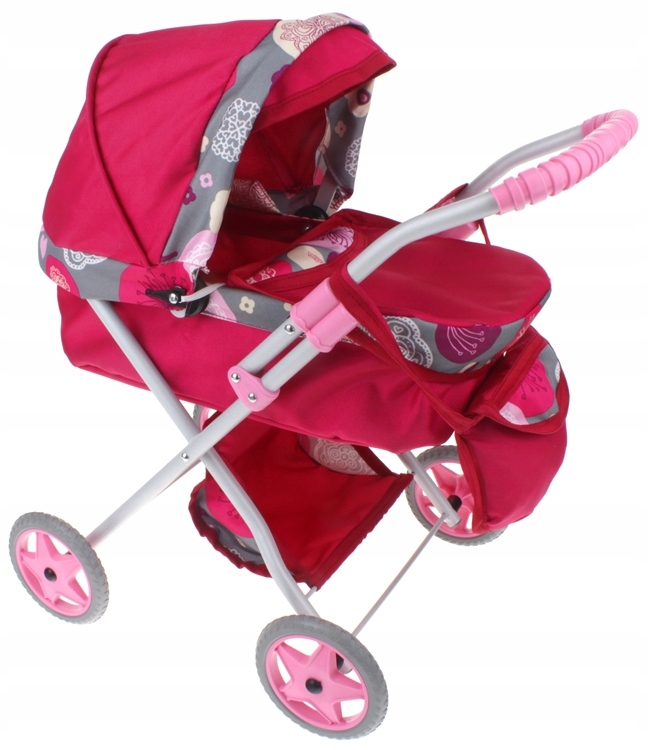 Wózek dla Lalek Głęboki z Torebką Gondola Składany Daszek - Produkt Polski Rodzaj głęboki