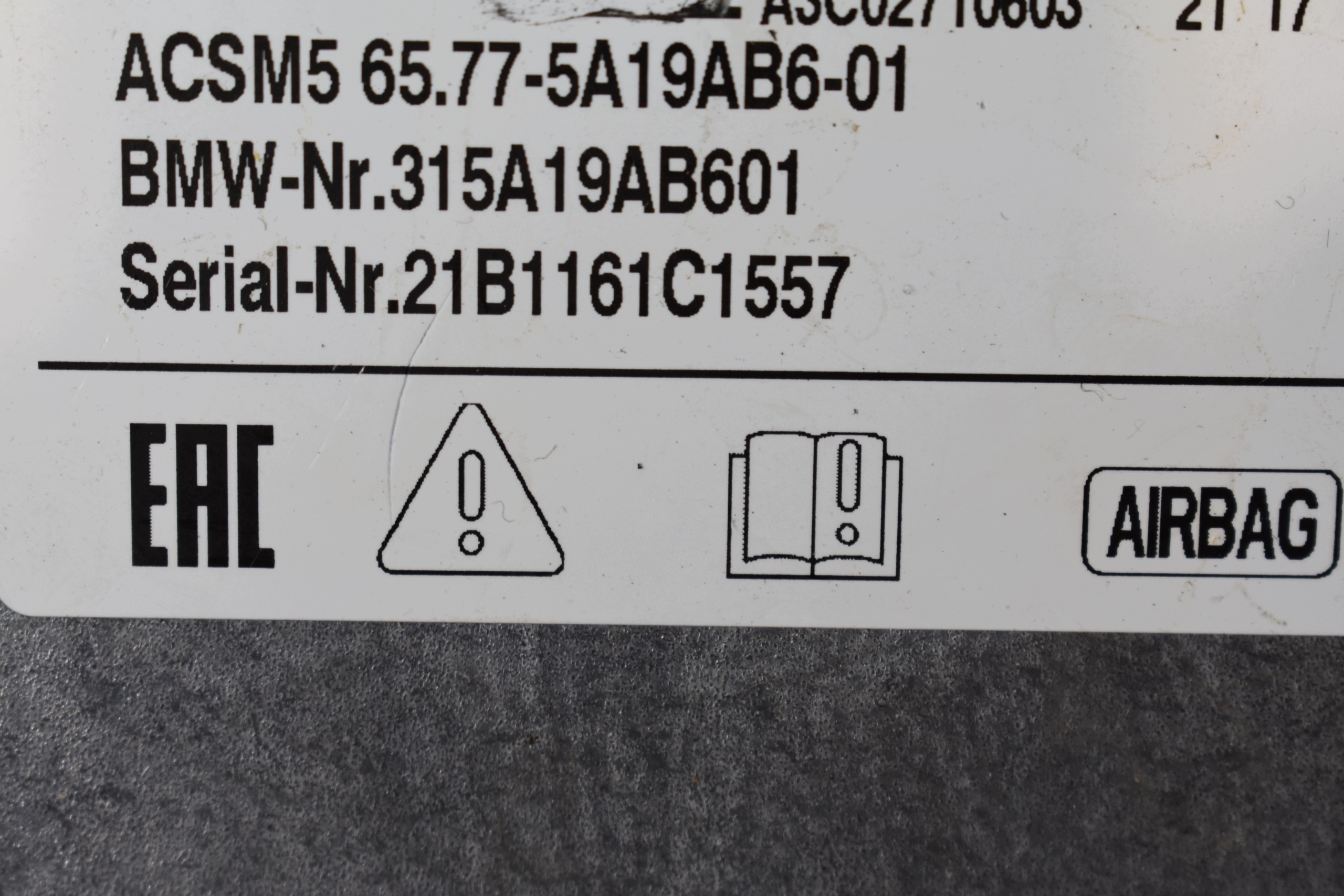 IDEALNY module control unit airbag BMW X7 G07 G05 G06 1