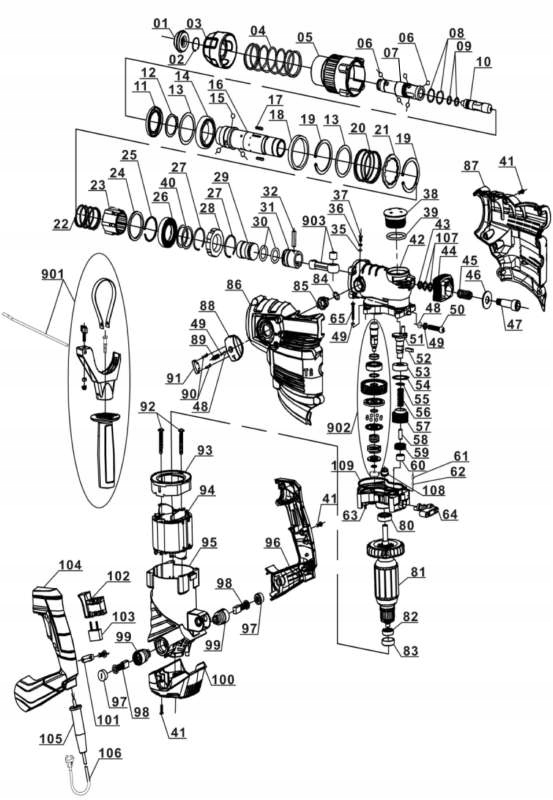 KOREK SZCZOTEK fi 15,7 Einhell TH-RH TC-RH 1600 2 szt. Marka Einhell