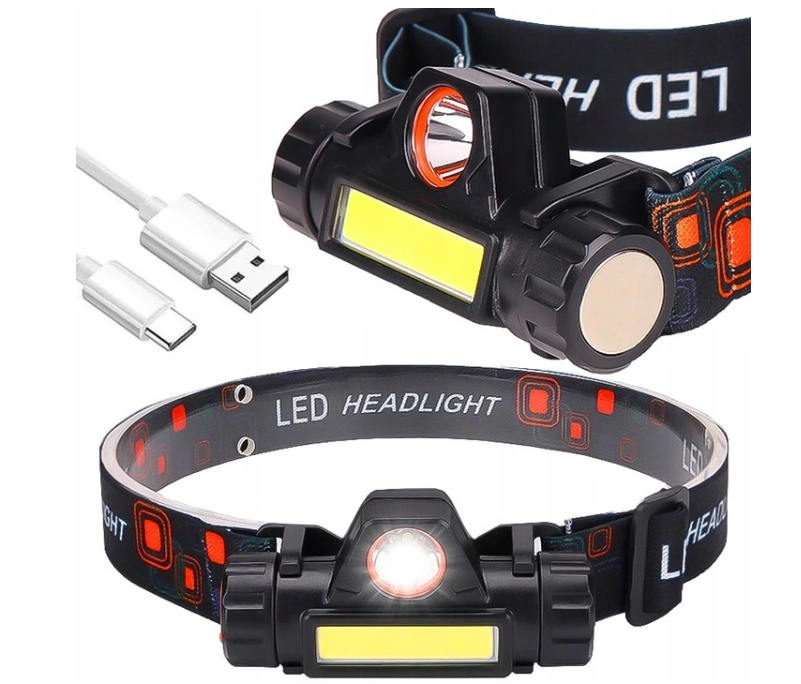 

Latarka Czołowa Cob 4w1 Lampka Czołówka Z Magnesem