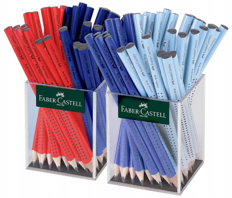 Školní Grafit tužky B Stojan 3 x 24 kusů Tužky Jumbo Faber Castell