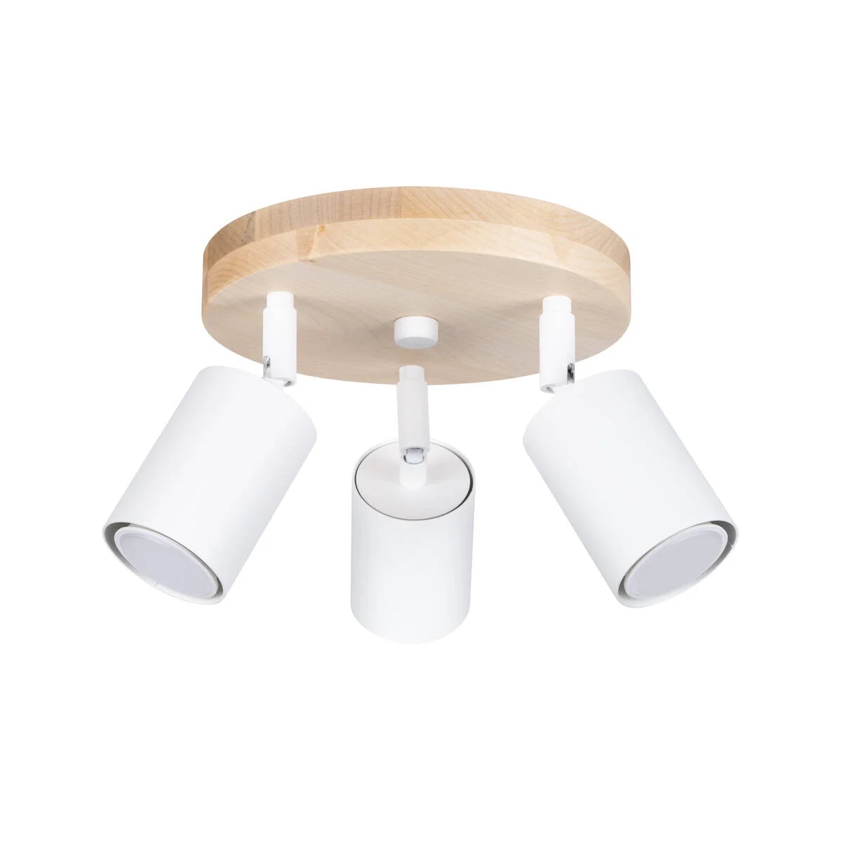 Stropná lampa Verdo 3xGU10 10W biela s drevom Sollux Lighting