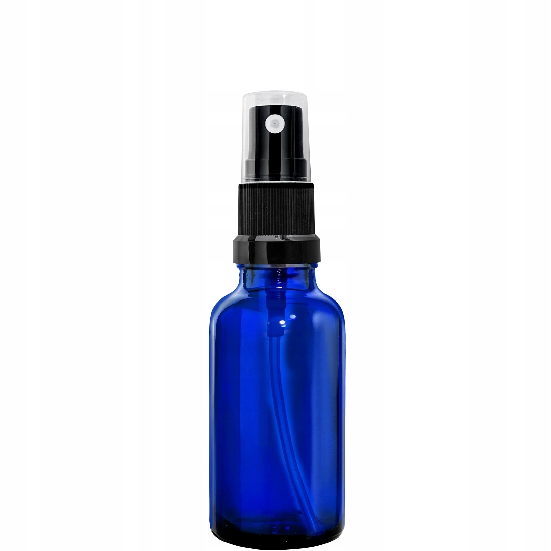 

Butelka Szklana Niebieska 50ML Z Atomizerem Czarny