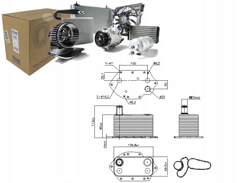Chladič Oleje Bmw 3 E46 3 E90 3 E91 3 E92 3 E93 5 E60 5 E61 6 E63 6