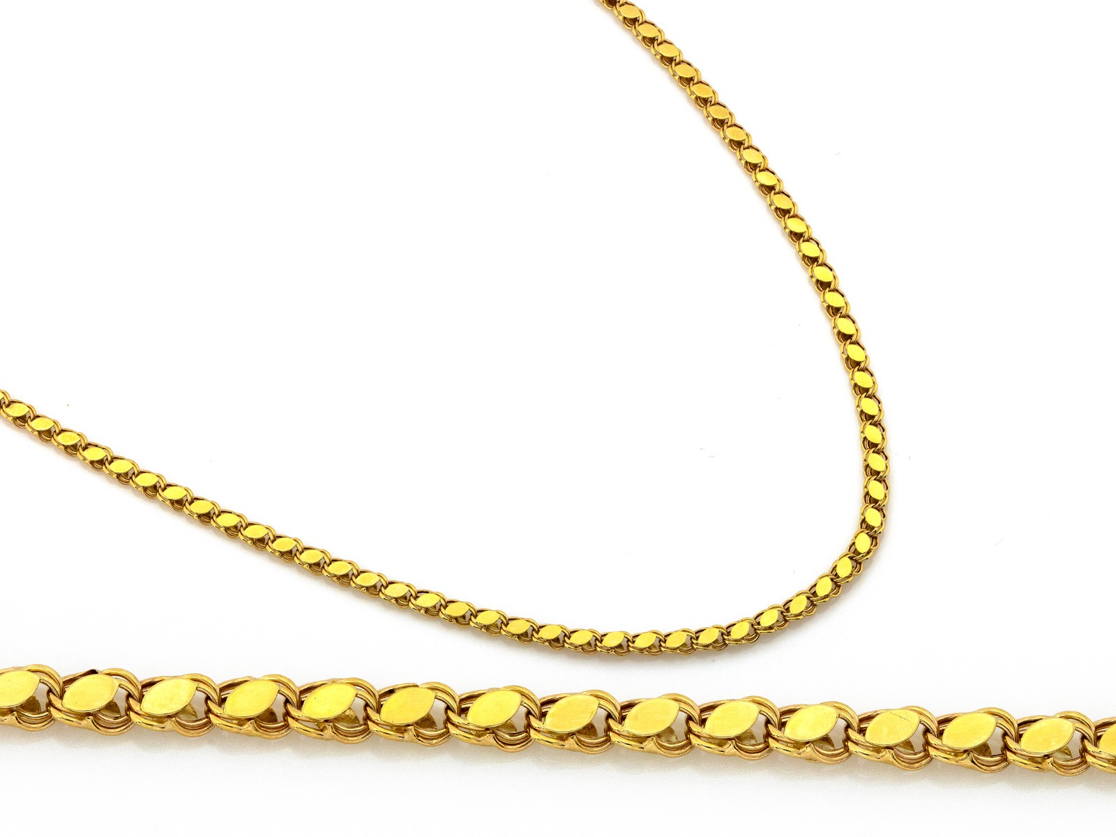 Zlatý náhrdelník 585 ze skládacích prvků 45 cm Valentýn 6.74 g