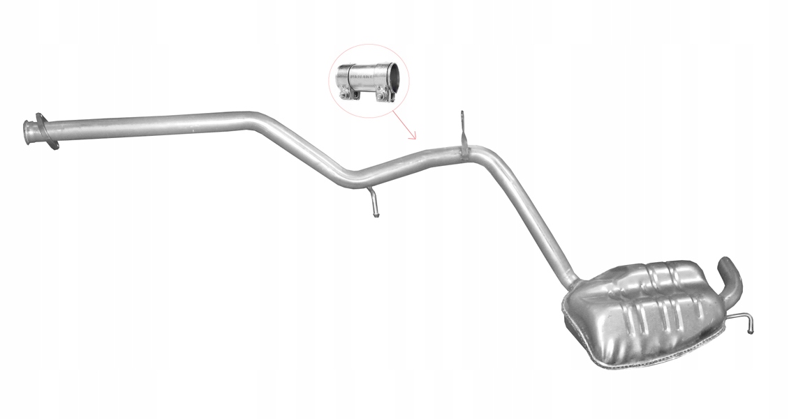 13.81 - MERCEDES S211 E320T 3.0 3.2 CDI кінцевий глушник лівий