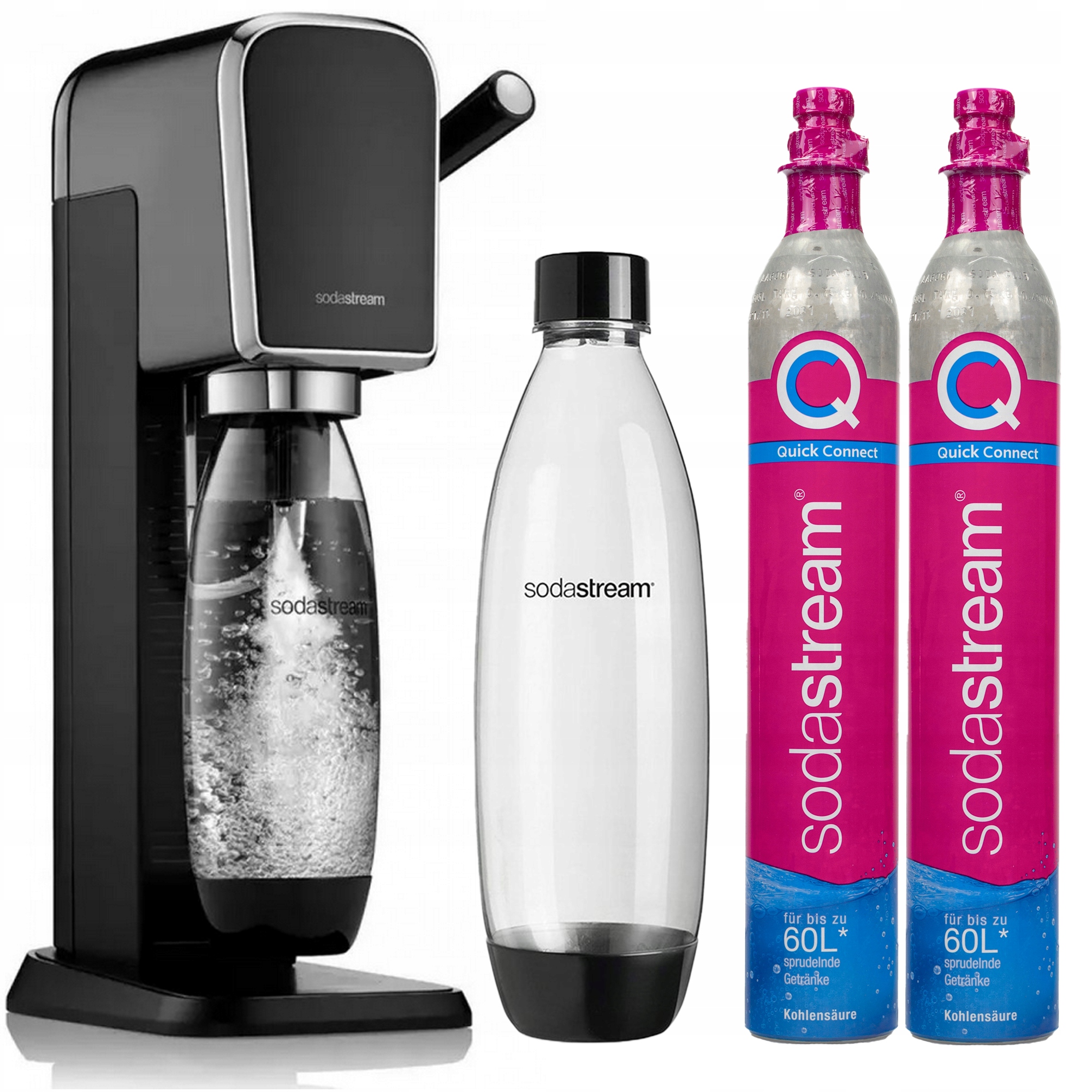 Výrobník Sody Sodastream Art Černý S 1 lahví 2 náplně Co2