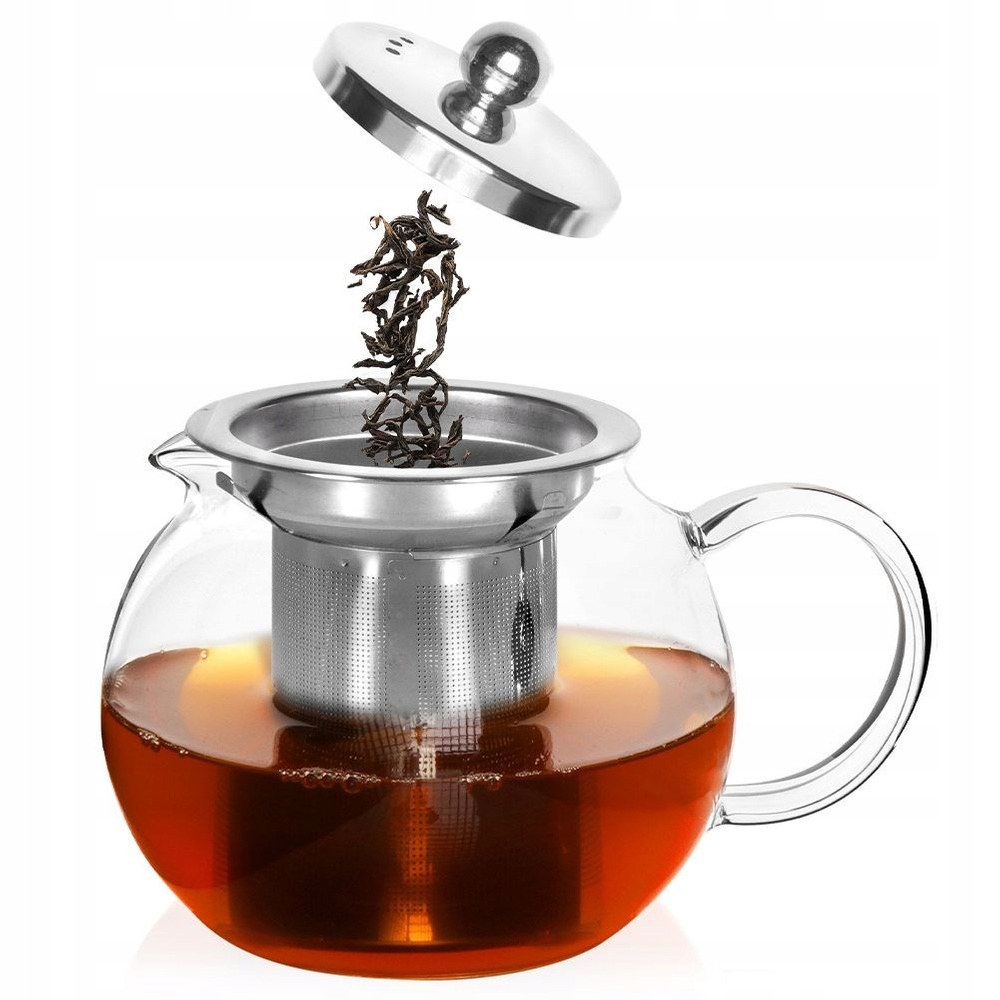 Dzbanek Z Zaparzaczem Szklany Zaroodporny Do Herbaty Parzenia Ziol 0.8L