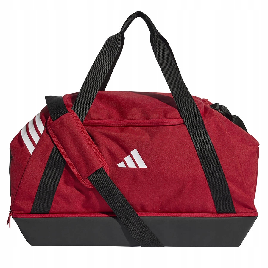 Taška adidas Tiro Duffle Medium s vyztuženým dnem, červená, JY7953 52 litrů
